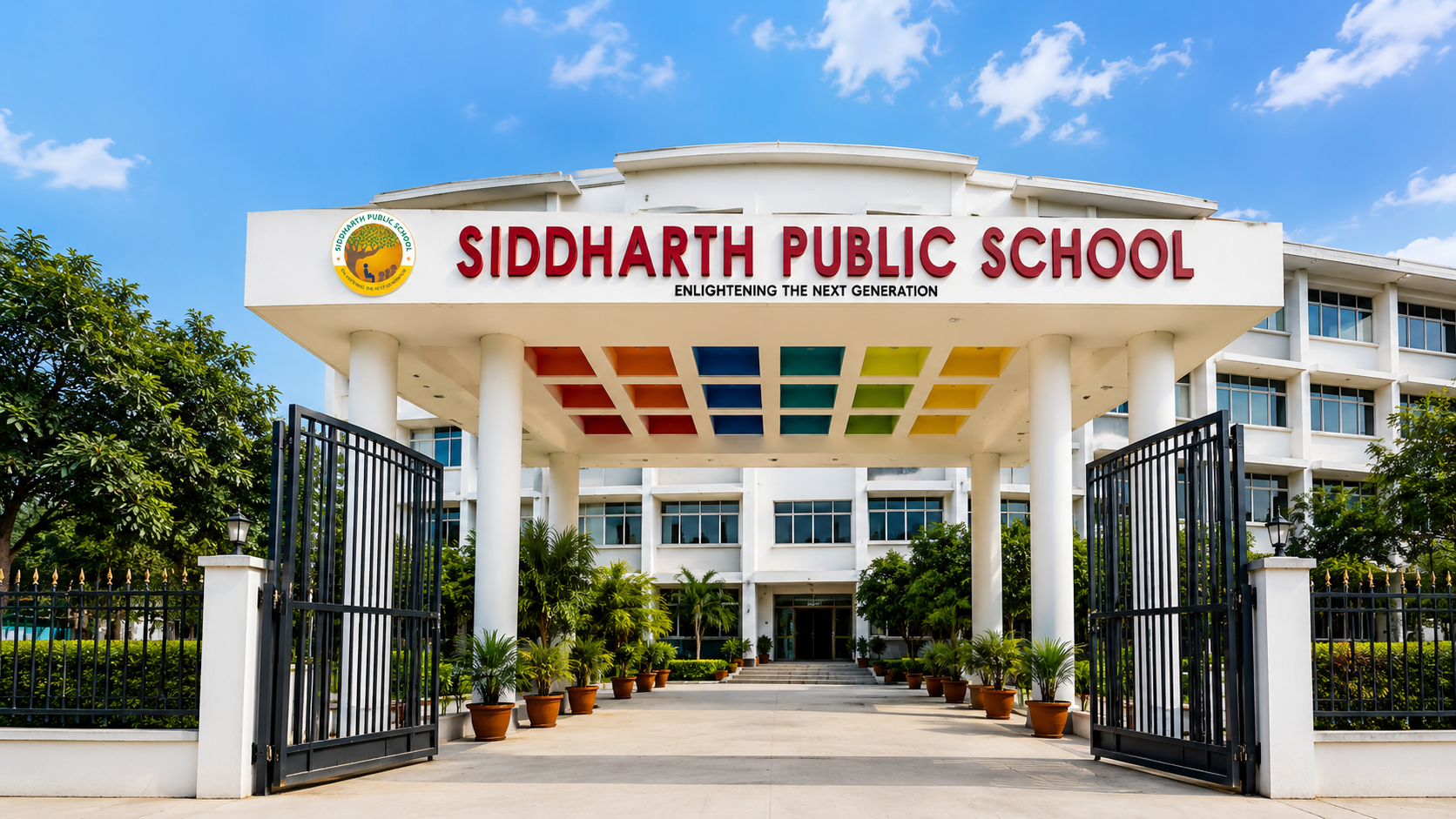 Siddharth Public School campus in Kulithalai, Karur