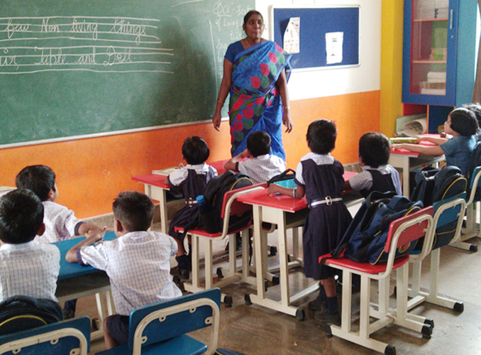 Classroom learning at Siddharth Public School